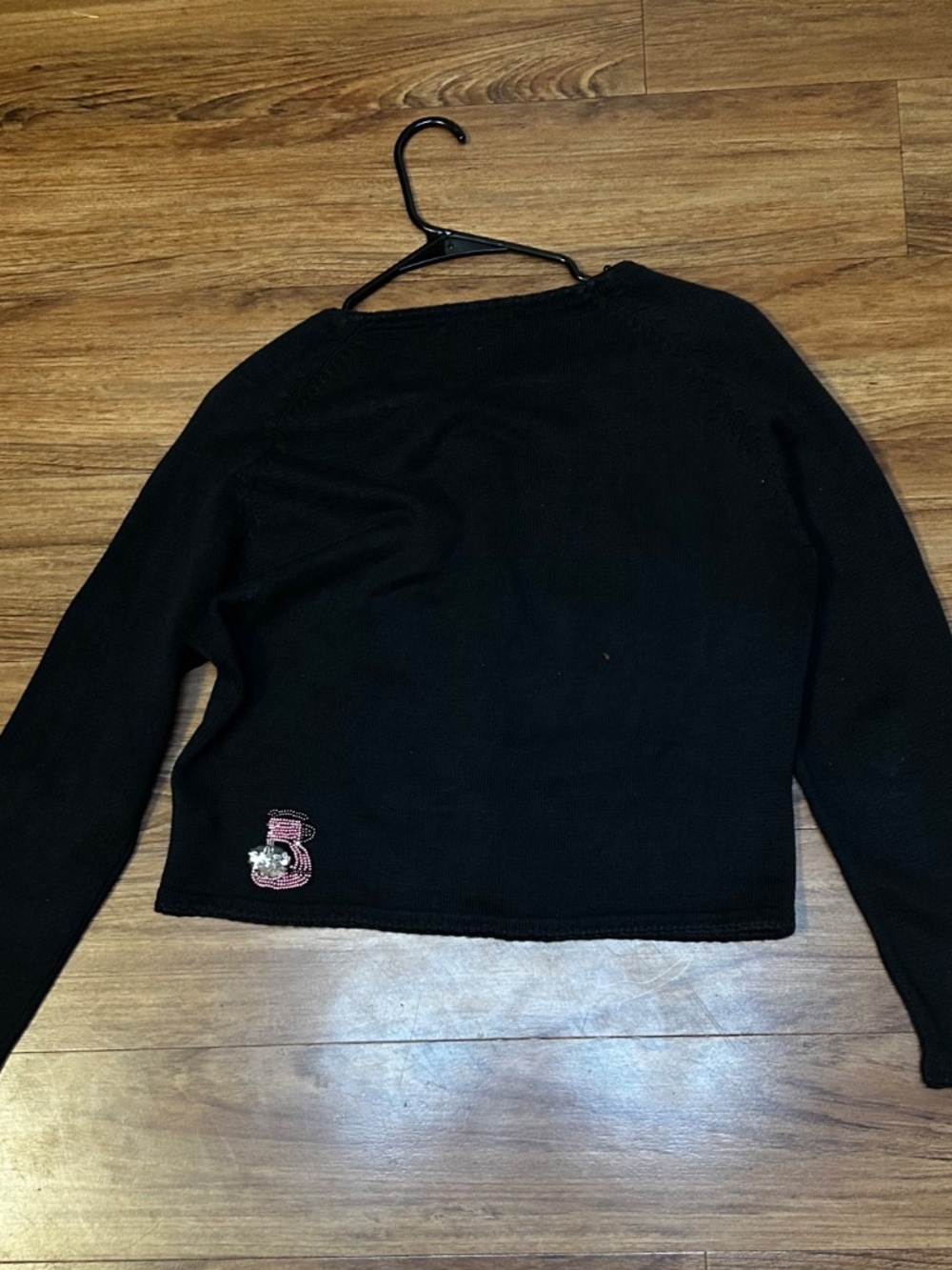 Michael Simon Beaded Kitchen Appliance Black Sweater Rare Size M - Picture 6 of 6